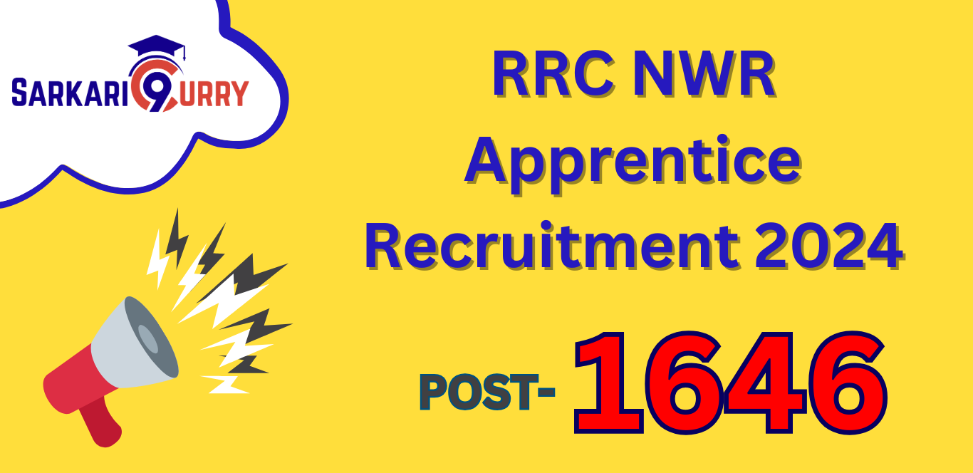 RRC NWR Apprentice Recruitment 2025 Apply Online for 1646 Posts