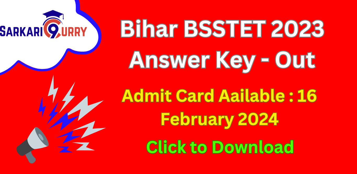 Bihar STET Answer Key 2023