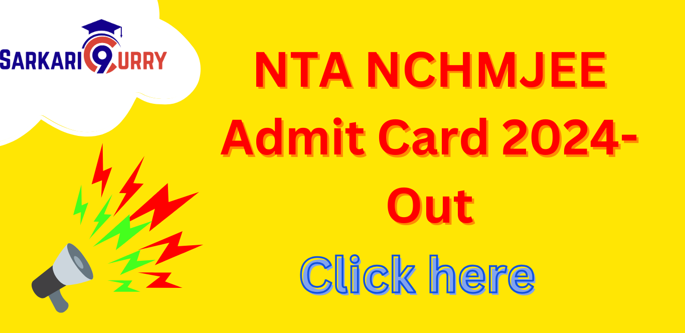 NTA NCHM JEE Admit Card